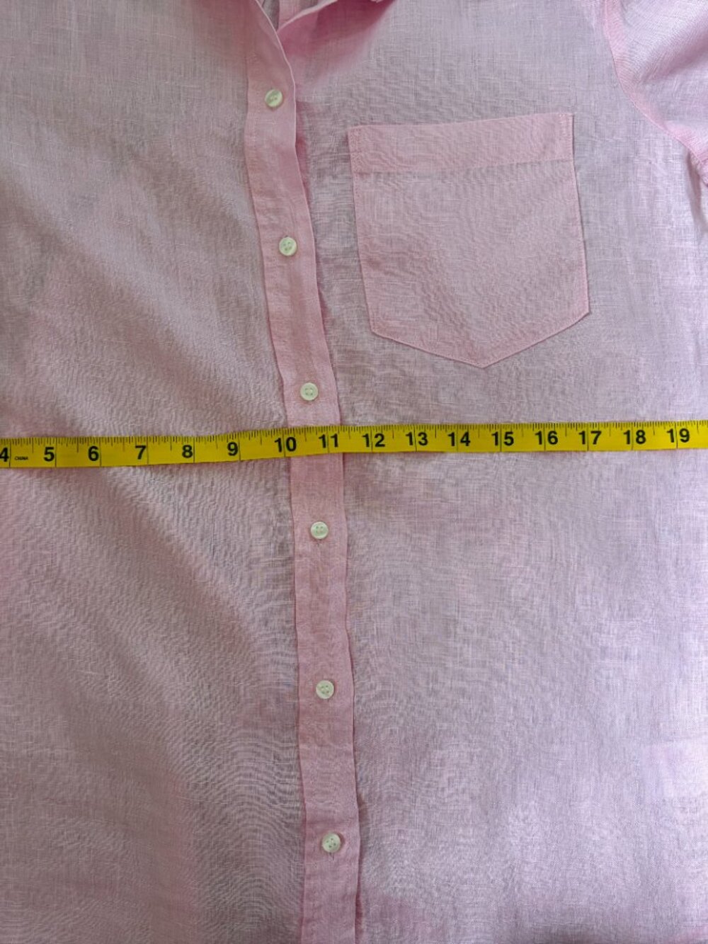 Gap Linen Boyfriend Shirt Relaxed Fit Pink - Women's M - Picture 6 of 8